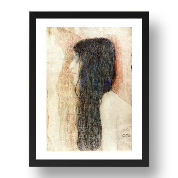 Girl with Long Hair, Nude Veritas 1898 1899 by Gustav Klimt, 17x13