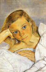 Portrait of a Girl in Bed by Lucian Freud 16x12" (A3) Poster Print