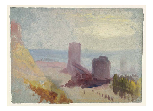 Gisors from inside the Chateau, with the Church of St-Gervais and St-Protais in the Distance, 1833 by John Mallord William Turner RA, 12x8"(A4) Poster