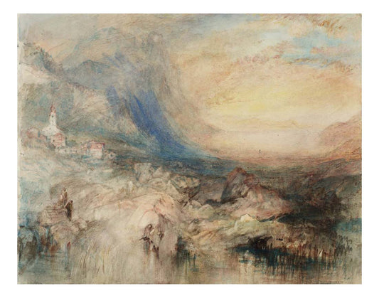 Goldau, with the Lake of Zug in the Distance, 1842-43 by John Mallord William Turner RA, 12x8"(A4) Poster