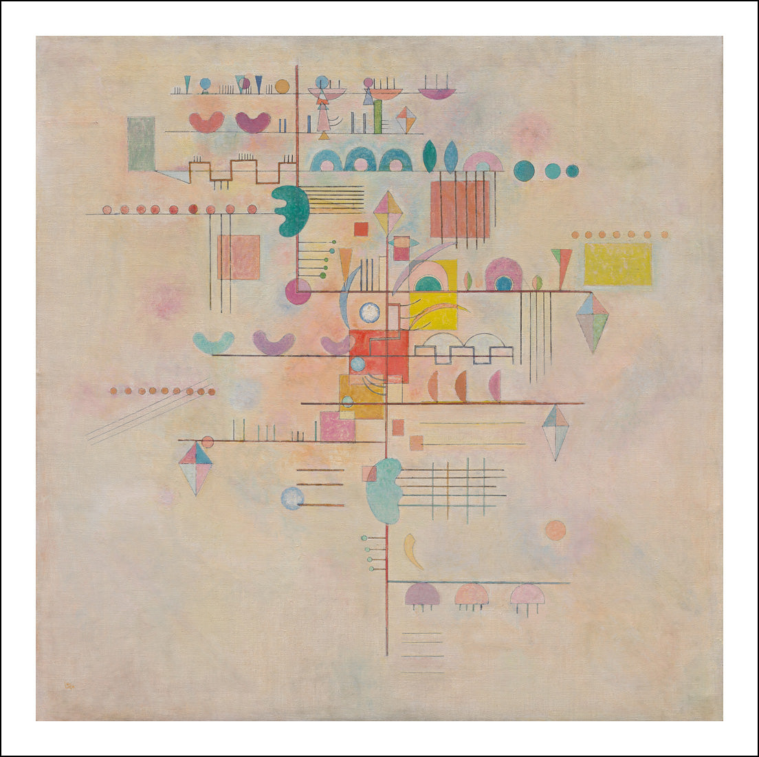 Graceful Ascent, 1934 by Wassily Kandinsky, 16x12"(A3) Poster Print