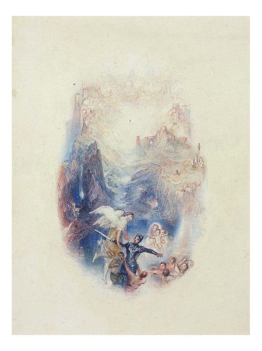 Greatheart Conducted through the River by John Mallord William Turner RA, 12x8"(A4) Poster