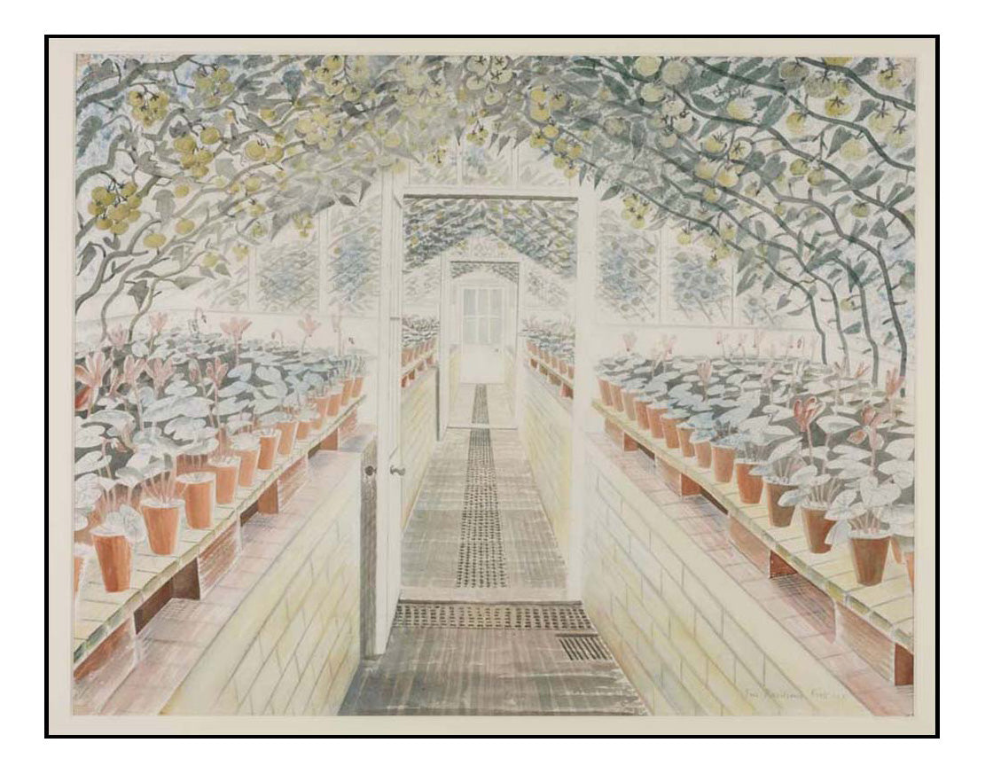 Greenhouse by Eric Ravilious by Eric Ravilious - A4 Poster
