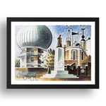 Greenwich Observatory c1937 by Eric Ravilious, 17x13" Frame