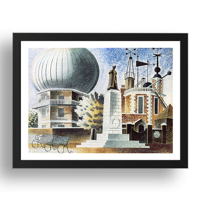 Greenwich Observatory c1937 by Eric Ravilious, 17x13" Frame