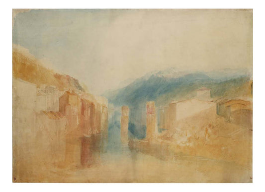 Grenoble Bridge, 1824-25 by John Mallord William Turner RA, 12x8"(A4) Poster