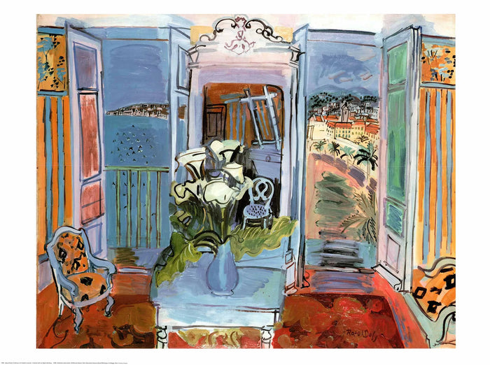 Interior with Open Window 1928 by Raoul Dufy, 16X12