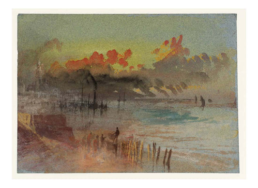 Harbour Scene at Sunrise, possibly Margate, 1835-40 by John Mallord William Turner RA, 12x8"(A4) Poster