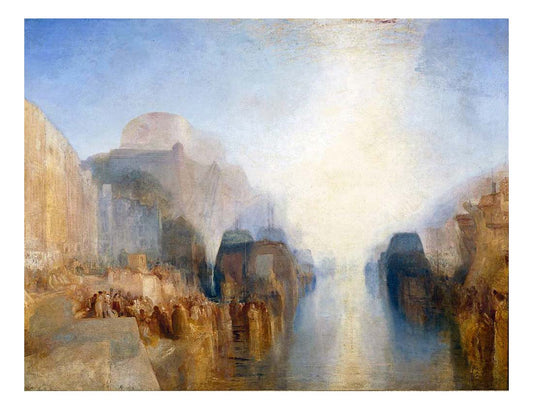 Harbour with Town and Fortress, 1826 by John Mallord William Turner RA, 12x8"(A4) Poster