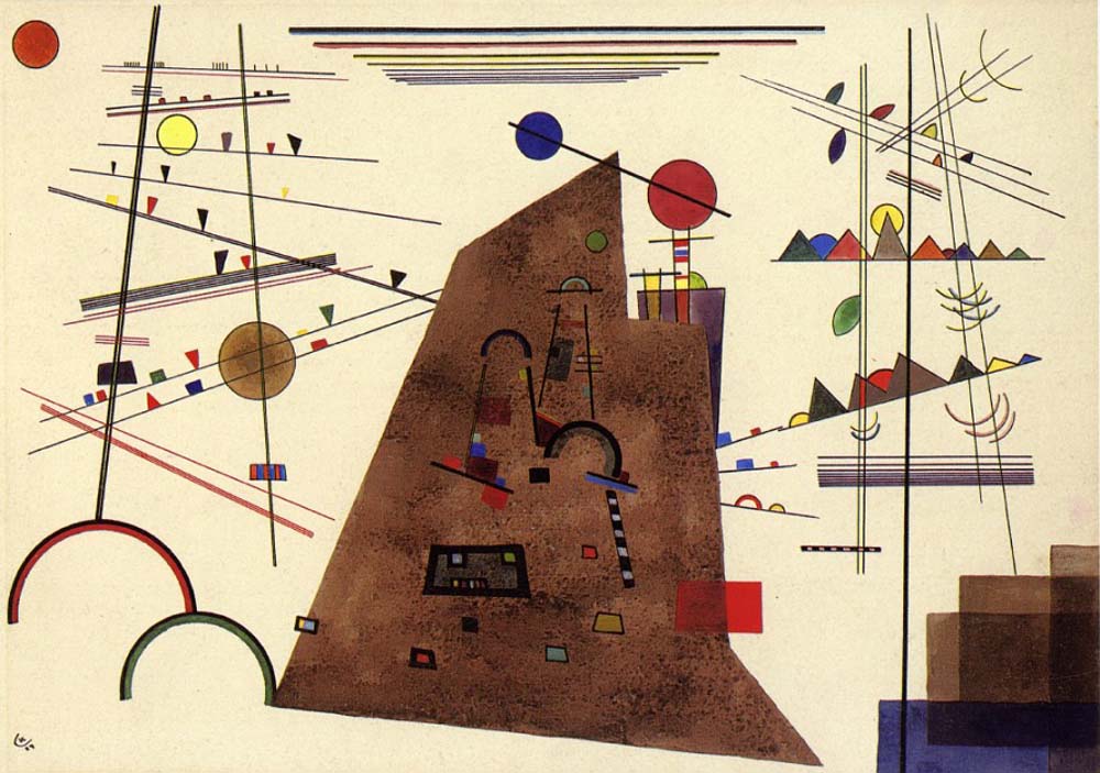 Heavy between Light - Wassily Kandinsky -1924 by Wassily Kandinsky, 12x8"(A4) Poster Print