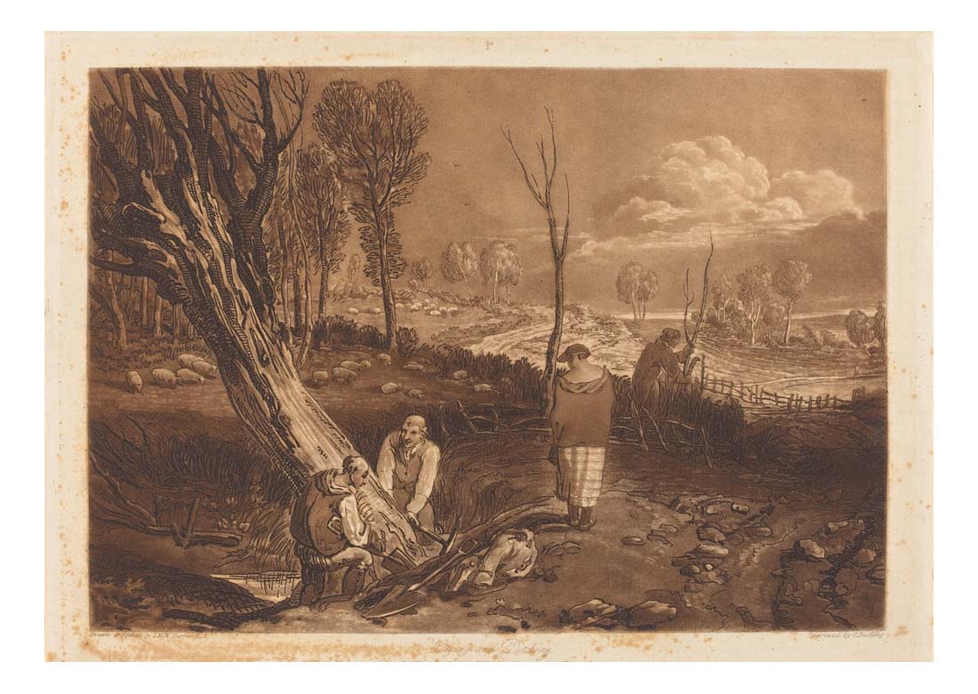 Hedging and Ditching, 1812 by John Mallord William Turner RA, 12x8"(A4) Poster