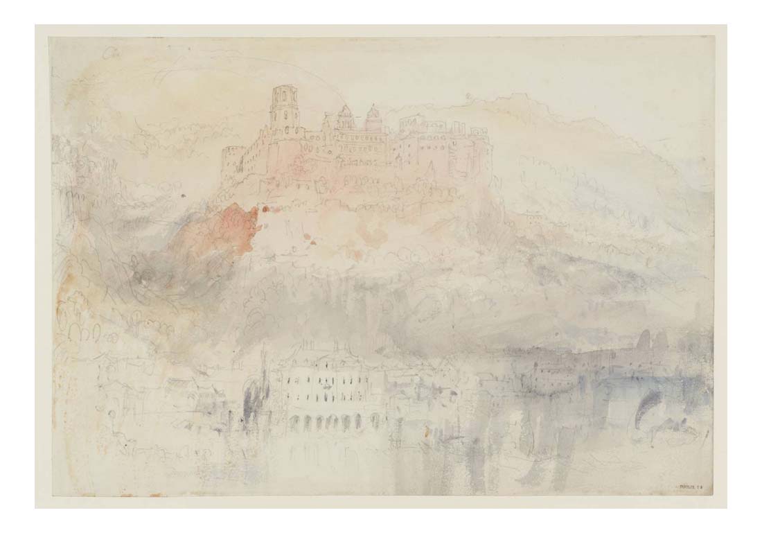 Heidelberg Castle from the Hirschgasse, 1844 by John Mallord William Turner RA, 12x8"(A4) Poster