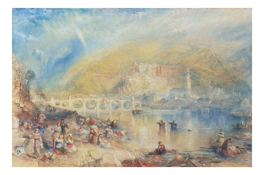Heidelberg with a Rainbow by John Mallord William Turner RA, 12x8"(A4) Poster