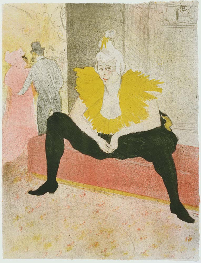 Henri de Toulouse-Lautrec - La Clownesse assise from Elles, vintage art, modern poster print
