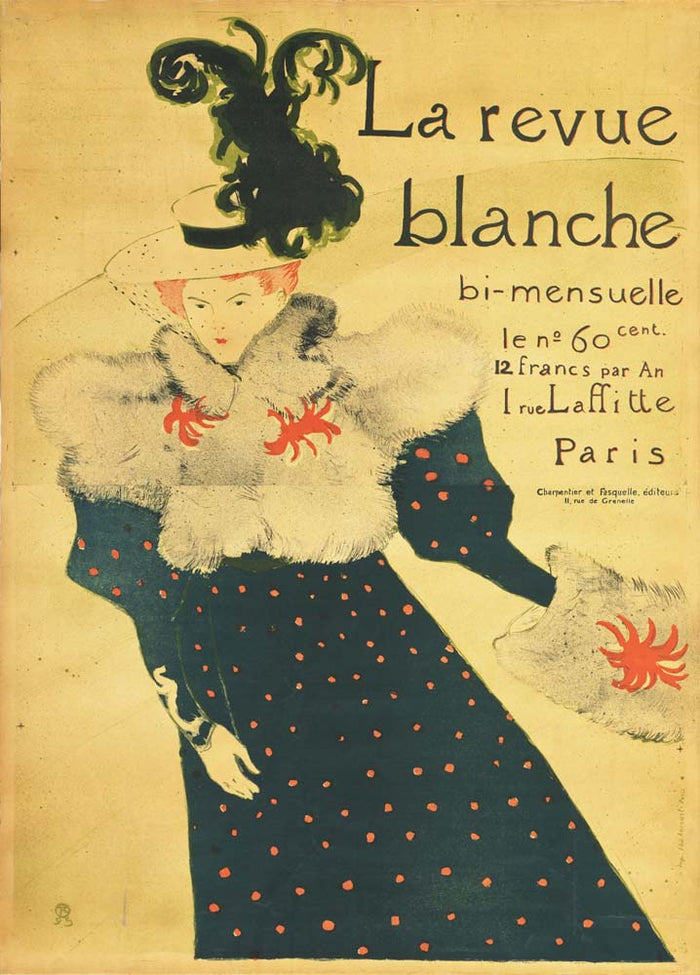 Henri de Toulouse-Lautrec - La Revue Blanche, vintage art, modern poster print