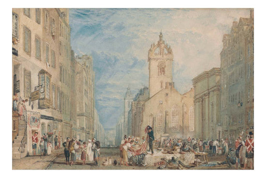 High Street, Edinburgh, 1818 by John Mallord William Turner RA, 12x8"(A4) Poster