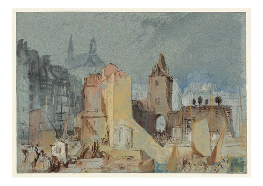 Honfleur, The Lieutenancy from across the Vieux Bassin, 1832 by John Mallord William Turner RA