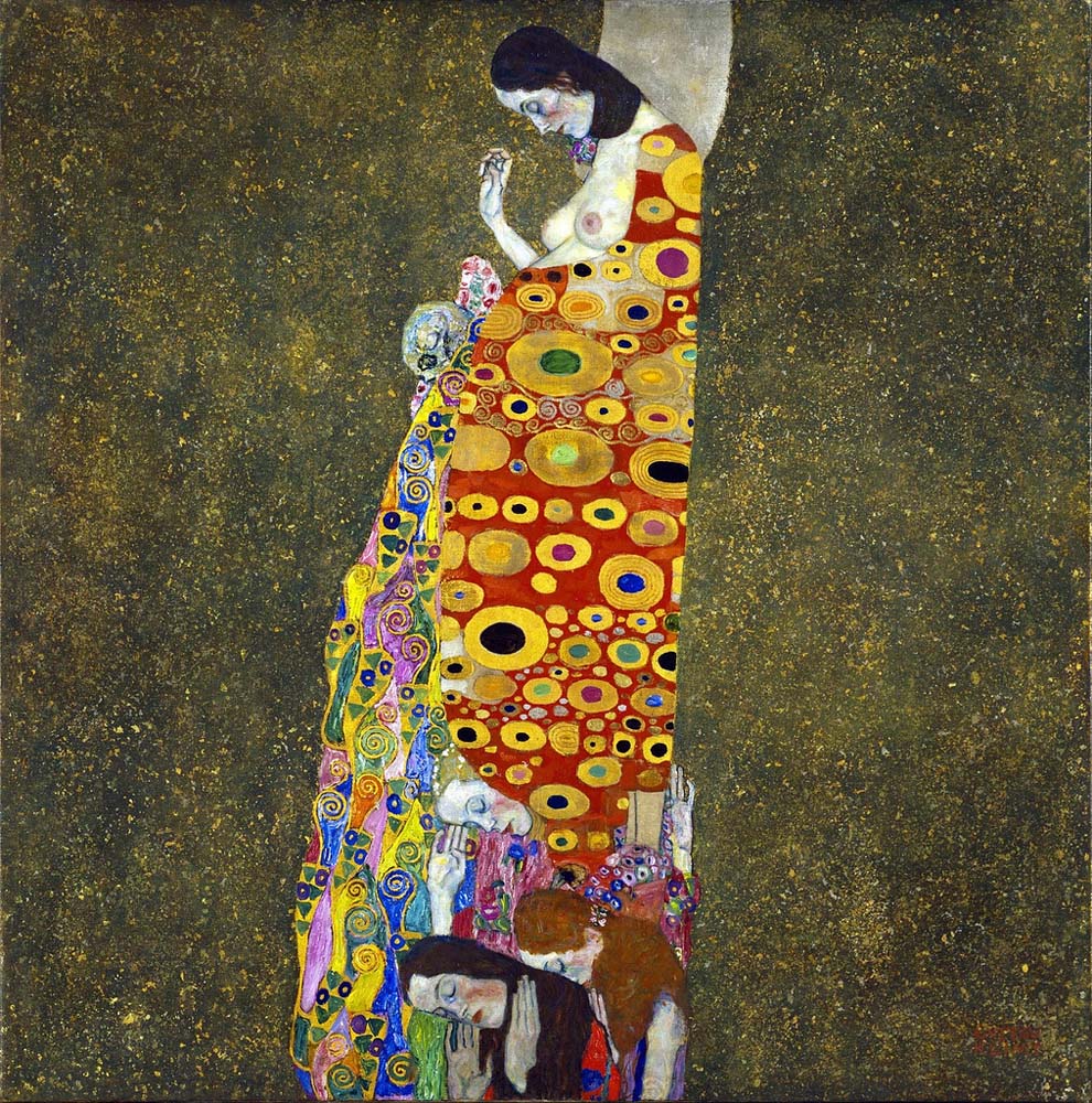 Hope - Gustav Klimt - 1907-1908, 16x12" (A3) Poster Print