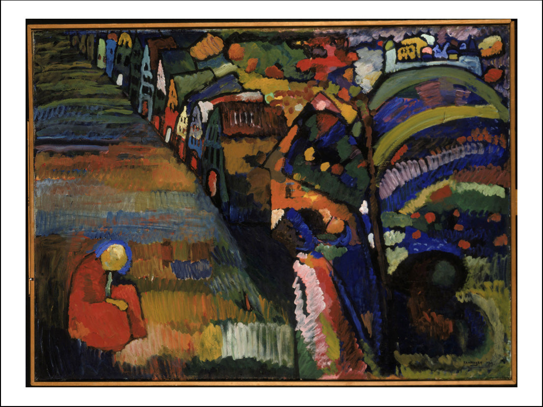 Houses 1939 by Wassily Kandinsky, 12x8"(A4) Poster Print
