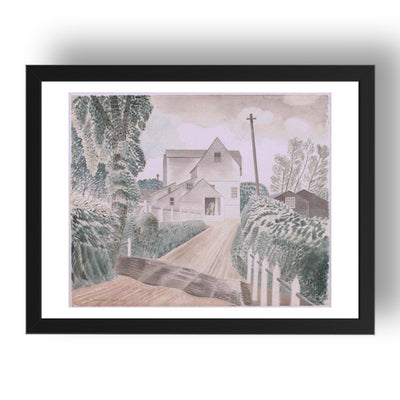 Hull's Mill Castle Hedingham by Eric Ravilious, 17x13" Frame