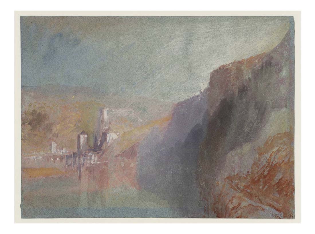 Huy from the West, 1839 by John Mallord William Turner RA, 12x8"(A4) Poster