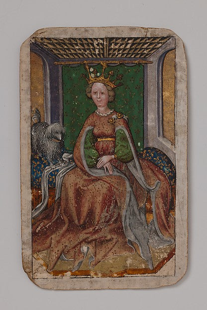 :Queen of Hounds from The Stuttgart Playing Cards c1430-16x12"(A3) Poster