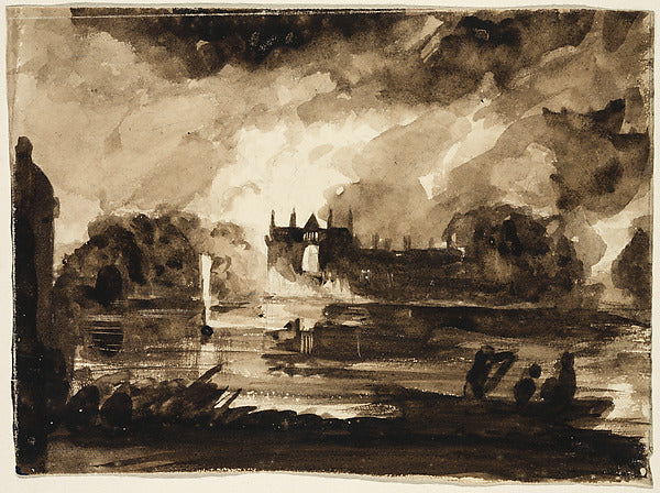 Thomas Cole:Effect for Newstead Abbey Nottinghamshire Englan-16x12"(A3) Poster