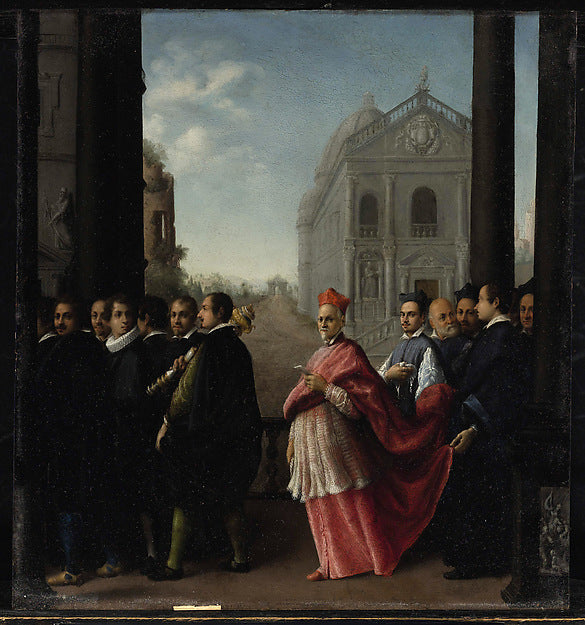 Ottavio Leoni:A Cardinal's Procession 1621-16x12