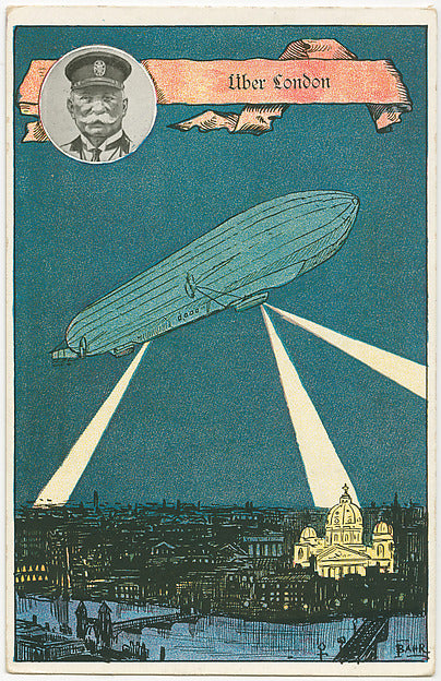 Anonymous, German, 20th century:Over London ca.1917-16x12"(A3) Poster
