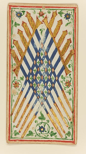Workshop of Bonifacio Bembo:10 of Swords from The Visconti-S-16x12"(A3) Poster