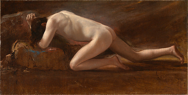 Thomas Cole:Life Study for the Prostrate Shepherd in "The An-16x12"(A3) Poster