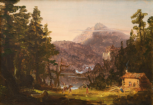 Thomas Cole:Study for the Hunter's Return 1845-16x12"(A3) Poster
