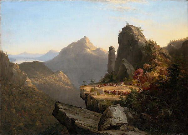 Thomas Cole:Scene from "The Last of the Mohicans " Cora Knee-16x12"(A3) Poster