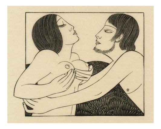 Ibi Dabo Tibi (I will give you my love) 1925, vintage art by Eric Gill, 12x8"(A4) Poster Print