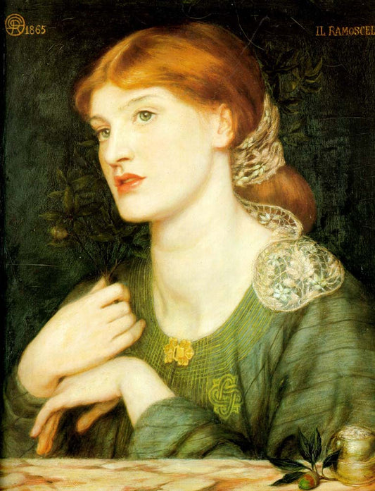 Il Ramoscello, 1865 by Dante Gabriel Rossetti, pre-Raphaelite artist, 12x8" (A4) Poster