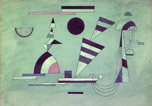 Immersed in Green - Wassily Kandinsky -1933 by Wassily Kandinsky, 16x12"(A3) Poster Print