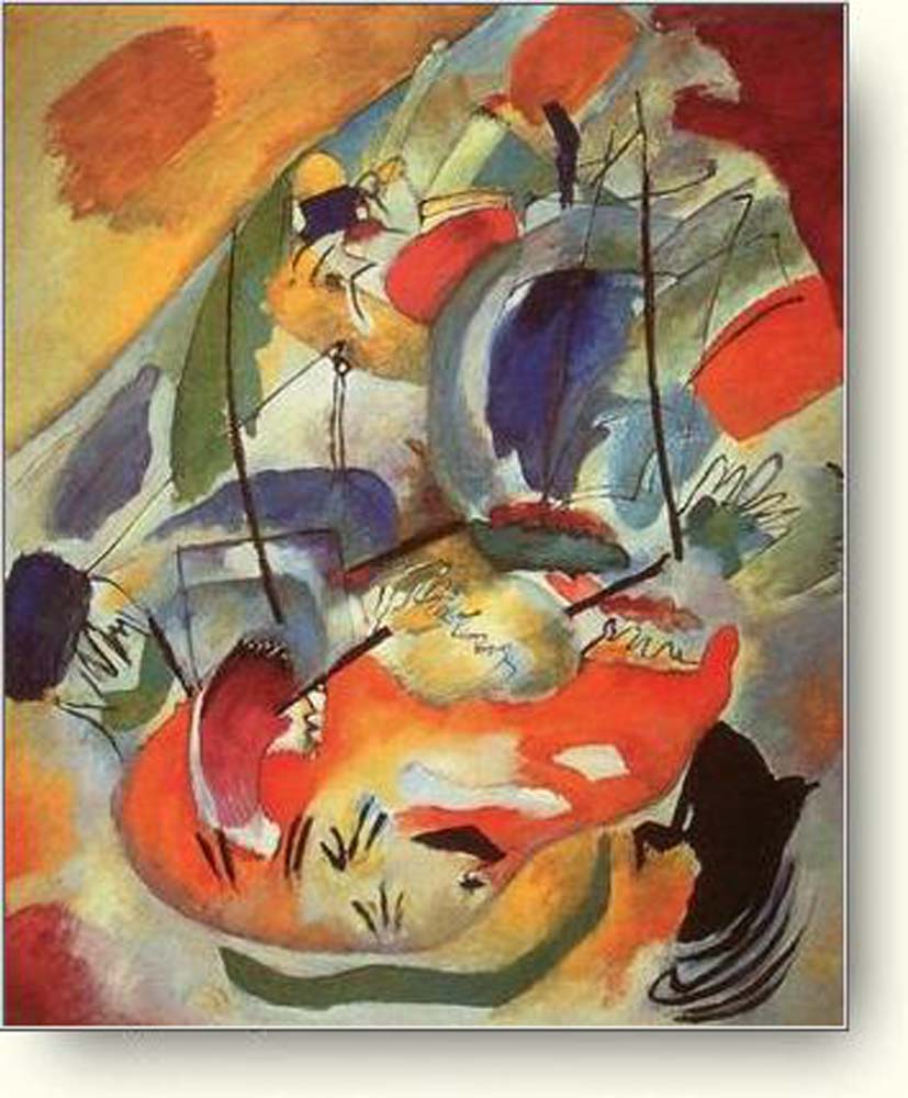 Improv 31, seabattle - Wassily Kandinsky -1913 by Wassily Kandinsky, 12x8"(A4) Poster Print