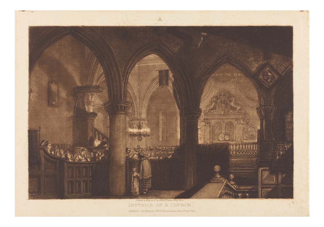 Interior of a Church, 1819 by John Mallord William Turner RA