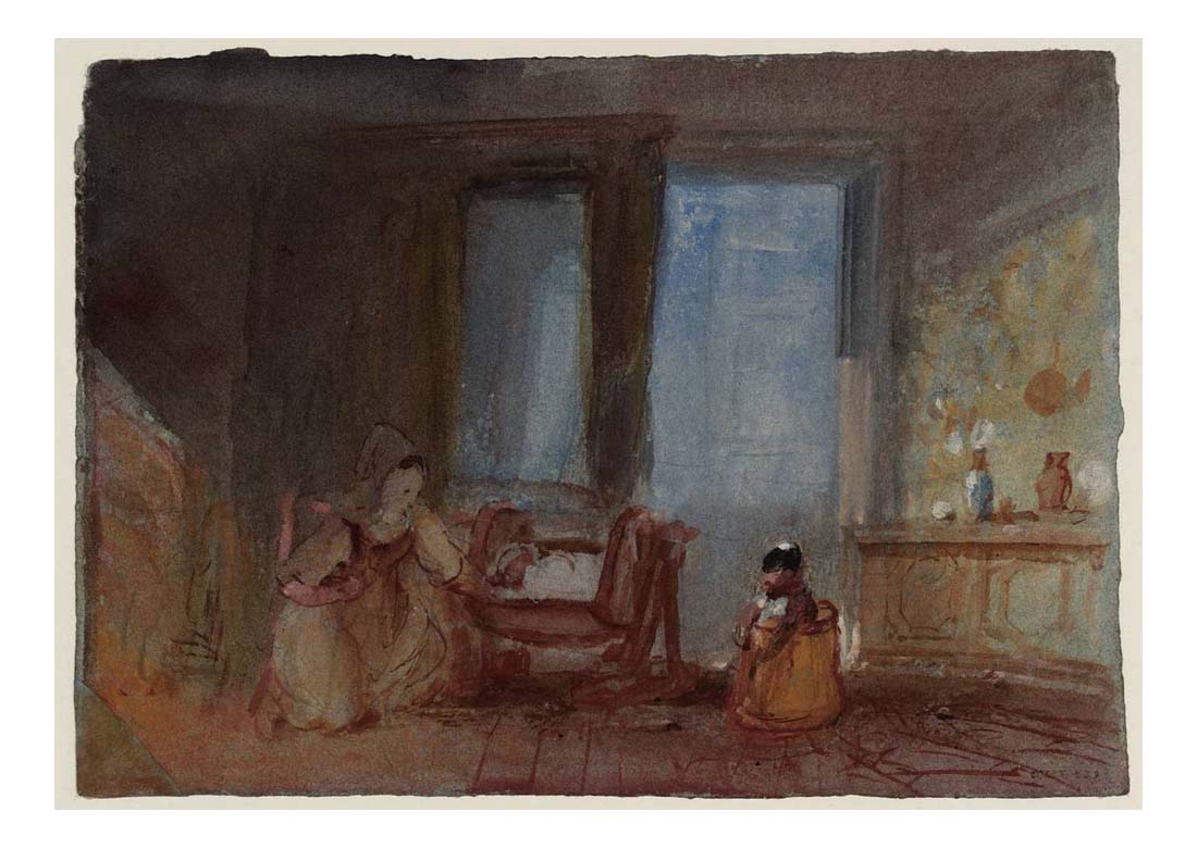 Interior with Woman and Child, 1832 by John Mallord William Turner RA, 12x8"(A4) Poster