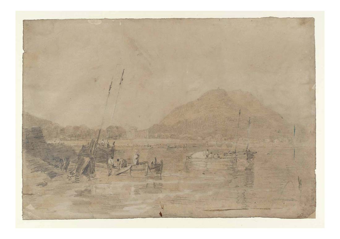 Inveraray Castle and Duniquoich Hill from across Loch Shira, Loch Fyne, 1801 by John Mallord William Turner RA, 12x8"(A4) Poster