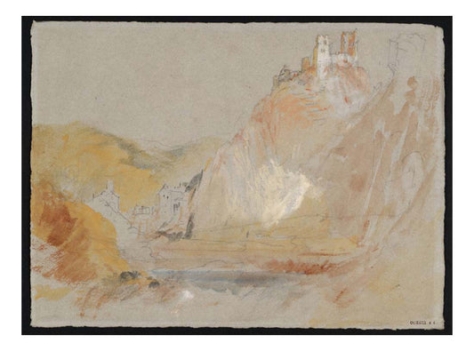 Italian Lake Scene, with Buildings, 1834 by John Mallord William Turner RA, 12x8"(A4) Poster