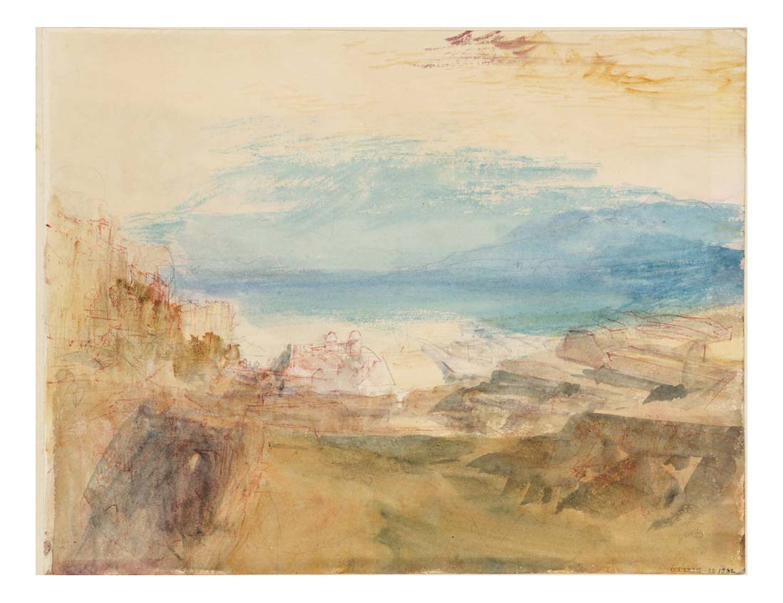 Italian Riviera, 1841 by John Mallord William Turner RA, 12x8"(A4) Poster