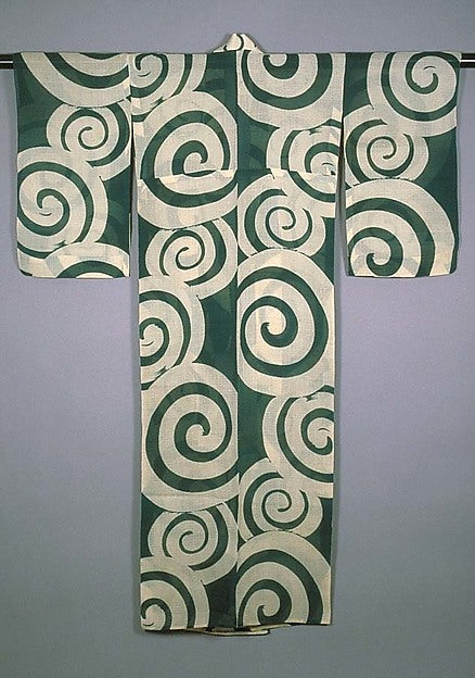 :???????????,Unlined Summer Kimono with Swirls c1920–30-16x12"(A3) Poster