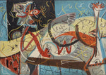 Jackson Pollock - Stenographic Figure, vintage art, modern poster print