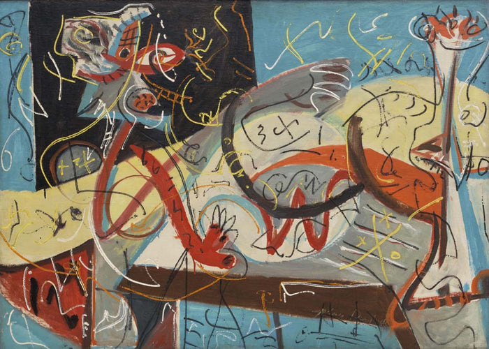 Jackson Pollock - Stenographic Figure, vintage art, modern poster print