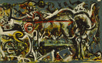 Jackson Pollock - The She-Wolf, vintage art, modern poster print