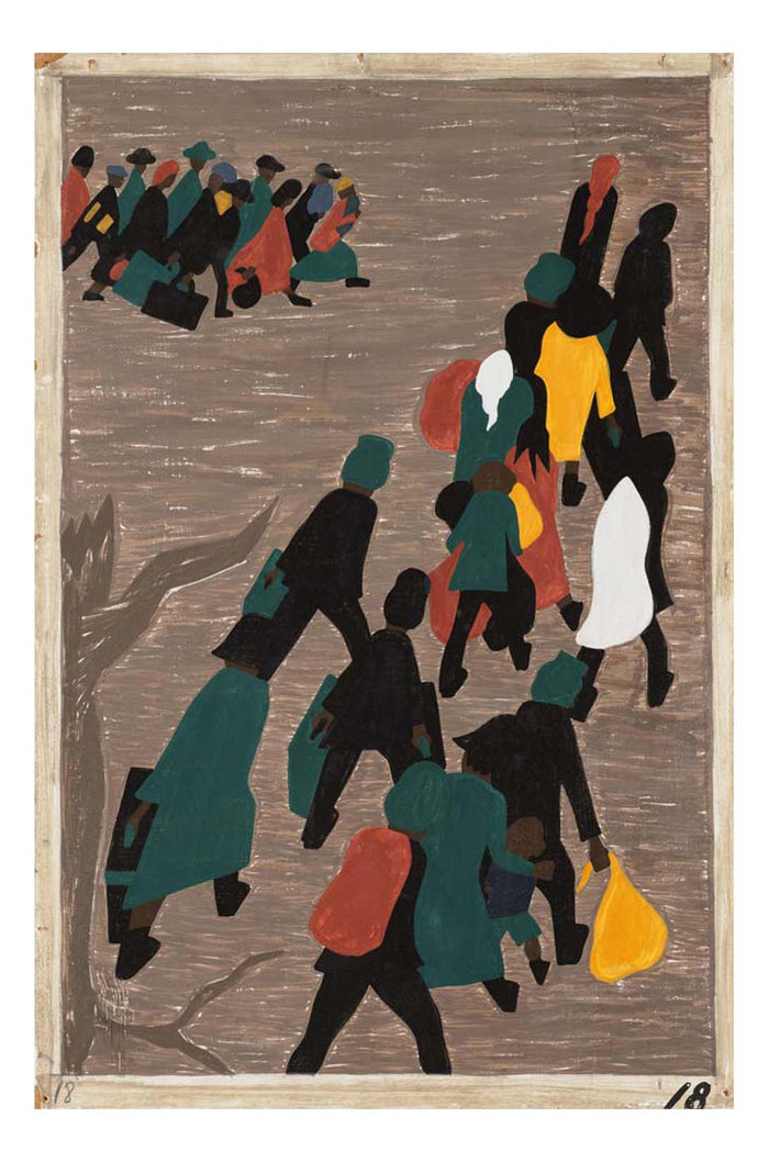 Jacob Lawrence - The migration gained in momentum, 16x12