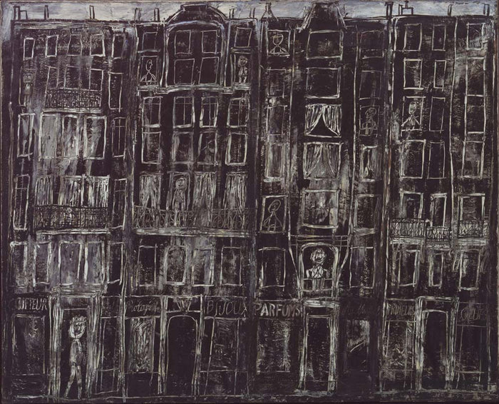 Jean Dubuffet - Building Facades, vintage art, modern poster print