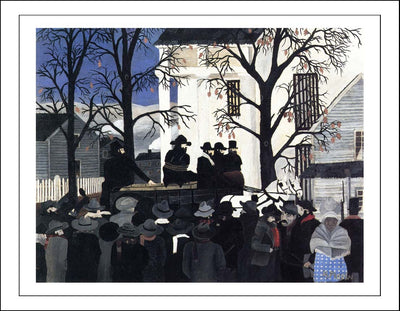 John Brown Going to His Hanging 1942 by Horace Pippin, Classic African American artwork, 16x12" (A3) Poster Print