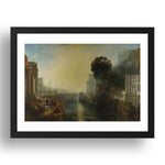 Joseph Mallord William Turner: Dido building Carthage, Poster in 17x13"(A3) Frame